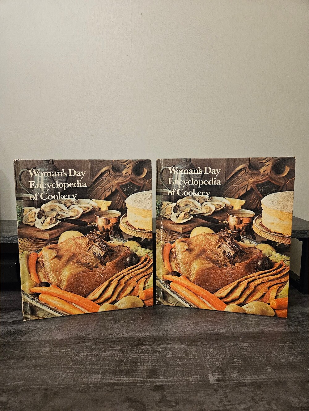 Vintage Woman's Day Encyclopedia of Cookery Hardcover Book - Lot of 2